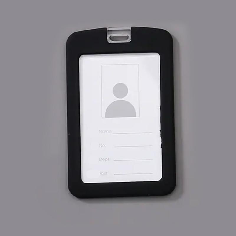 Premium Silicone ID Card Holder-Black